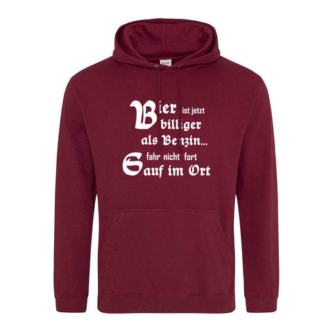 Bier und Benzin Herren Hoodie