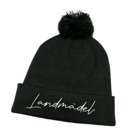 Stick Landmädel Bommelmütze