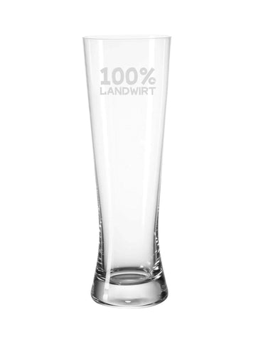 "100% Landwirt" | Bierglas Modern