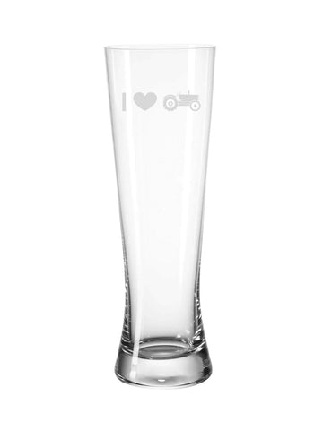 "Ich liebe Trecker" | Bierglas Modern