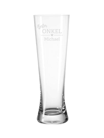 "Bester Onkel - Personalisiert" | Bierglas Modern